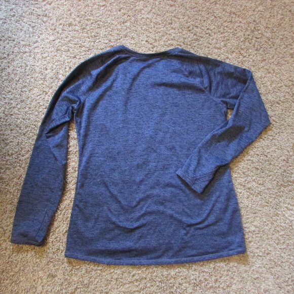NWOT Cuddl Duds Large Dark Blue Climateright Base Layer Shirt Thumbholes - Picture 2 of 2